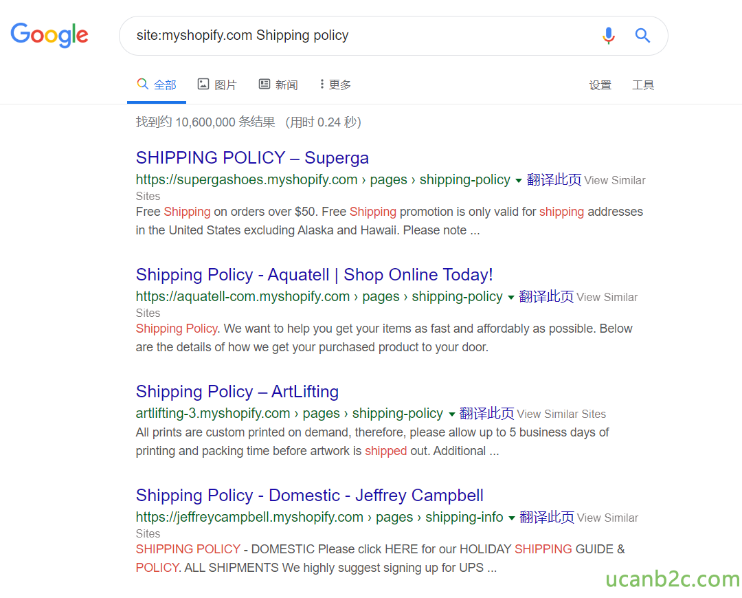 Google site:myshopify.com Shipping policy (Z 0.24 *'J)) SHIPPING POLICY - Superga https://supergashoes.myshopify.com ) pages ) shipping-policy View Similar Sites Free Shipping on orders over $50. Free Shipping promotion is only valid for shipping addresses in the United States excluding Alaska and Hawaii. Please note Shipping Policy - Aquatell I Shop Online Today! https://aquatell-com.myshopify.com pages ) shipping-policy View Similar Sites Shipping Policy. We want to help you get your items as fast and affordably as possible. Below are the details of how we get your purchased product to your door. Shipping Policy — ArtLifting artlifting-3.myshopify.com ) pages ) shipping-policy Similar Sites All prints are custom printed on demand, therefore, please allow up to 5 business days of printing and packing time before artwork is shipped out. Additional Shipping Policy - Domestic - Jeffrey Campbell https://jeffreycampbell.myshopify.com ) pages shipping-info View Similar Sites SHIPPING POLICY - DOMESTIC Please click HERE for our HOLIDAY SHIPPING GUIDE & POLICY. ALL SHIPMENTS We highly suggest signing up for UPS . 
